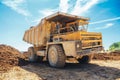 Big yellow mining truck Royalty Free Stock Photo