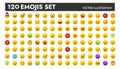 Big yellow sun emoji set vector illustration design Royalty Free Stock Photo