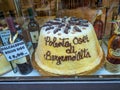 Big yellow traditional polenta cake