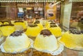 Big yellow traditional polenta cakes