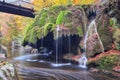 Bigar waterfall in Romania - one of the most beautiful waterfalls in the country. Discover Romania concept. Autumn landascape Royalty Free Stock Photo