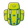Green hiking backpack