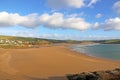 Bigbury Beach, Devon, at low tide Royalty Free Stock Photo