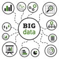BigDataVectorIllustrationGreen Royalty Free Stock Photo