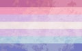 Bigender LGTB sign, bigender pride flag with texture