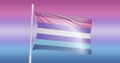 Bigender Pride Flag. Coming out. LGBT symbol. Stop homophobia. Human rights and tolerance. Love concept. 3d rendering