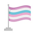Bigender pride flag isolated on white background Vector Illustration