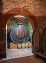 Bigest wine barrel in Vinakoper wine producing company in Koper, Slovenia
