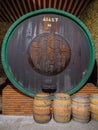 Bigest wine barrel in Vinakoper wine producing company in Koper, Slovenia