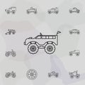 Bigfoot car icon. Bigfoot car icons universal set for web and mobile Royalty Free Stock Photo