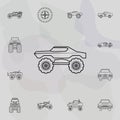 Bigfoot car icon. Bigfoot car icons universal set for web and mobile Royalty Free Stock Photo