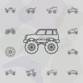 Bigfoot car icon. Bigfoot car icons universal set for web and mobile Royalty Free Stock Photo