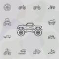 Bigfoot car icon. Bigfoot car icons universal set for web and mobile Royalty Free Stock Photo