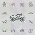 Bigfoot car icon. Bigfoot car icons universal set for web and mobile Royalty Free Stock Photo