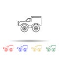 Bigfoot car multi color style icon. Simple thin line, outline vector of bigfoot car icons for ui and ux, website or mobile