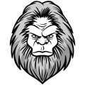 Bigfoot Head Illustration Royalty Free Stock Photo