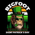 Bigfoot head saint patrick\'s day vector illustration Royalty Free Stock Photo