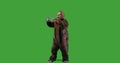 Bigfoot or Sasquatch dancing on green screen