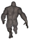 Bigfoot Sasquatch Gorilla Walking Away Isolated