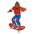 Bigfoot skater Royalty Free Stock Photo