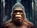 The Wild and Mysterious bigfoot : A Close-Up Portrait of a Legendary Creature in the Forest