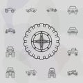 Bigfoot tire icon. Bigfoot car icons universal set for web and mobile Royalty Free Stock Photo