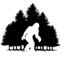 Bigfoot vector eps illustration by crafteroks Royalty Free Stock Photo