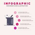 Bigger, Biochemistry, Biology, Chemistry Solid Icon Infographics 5 Steps Presentation Background