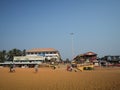 Sandy beach at Calangute, India, Goa Royalty Free Stock Photo