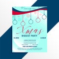 Biggest christmas party flyer template Royalty Free Stock Photo