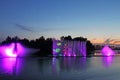 Biggest fountain on the river in Vinnytsia, Ukraine