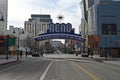 Biggest Little City in the World sign in Reno, Nevada in morning. Royalty Free Stock Photo