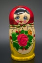 The biggest matrioshka doll isolated on dark background