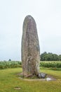 The biggest Menhir isolated in a field. Dol de Bretagne. Brittany, France