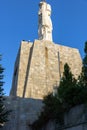 The biggest Monument of Virgin Mary in the world and panorama to City of Haskovo, Bulgaria