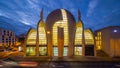 DITIB Central Mosque in KÃÂ¶ln-Ehrenfeld at Night