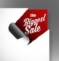 The Biggest Sale text Royalty Free Stock Photo