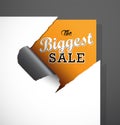 The Biggest Sale text