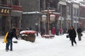 The biggest snowfall in 60 years, Beijing, China.