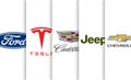 Biggest US car manufacturers Royalty Free Stock Photo