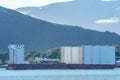 Biggest vessel barge in the fjord at Ulsteinvik