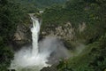 Biggest waterfall in ecuador. san-rafael Royalty Free Stock Photo