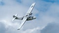 Biggleswade, UK - May 5th 2019:  A vintage Catalina flying boat in flight Royalty Free Stock Photo