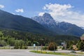 The Bighorn Motel with fantastic view on Trans Canada Highway with mountains in the background