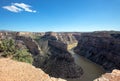 Bighorn River seen from Devils Canyon scenic view in the Bighorn Canyon National Recreation Area in Montana USA Royalty Free Stock Photo