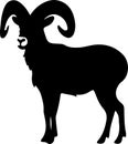 bighornsheep Black Silhouette Generative Ai Royalty Free Stock Photo