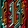 Bight tribal seamless pattern