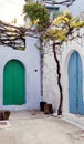 Brightly Painted Doors in Crete, Greece Royalty Free Stock Photo
