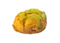 Bigne stuffed with pastry Green tea cream Royalty Free Stock Photo
