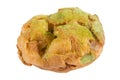 Bigne stuffed with pastry Green tea cream Royalty Free Stock Photo
